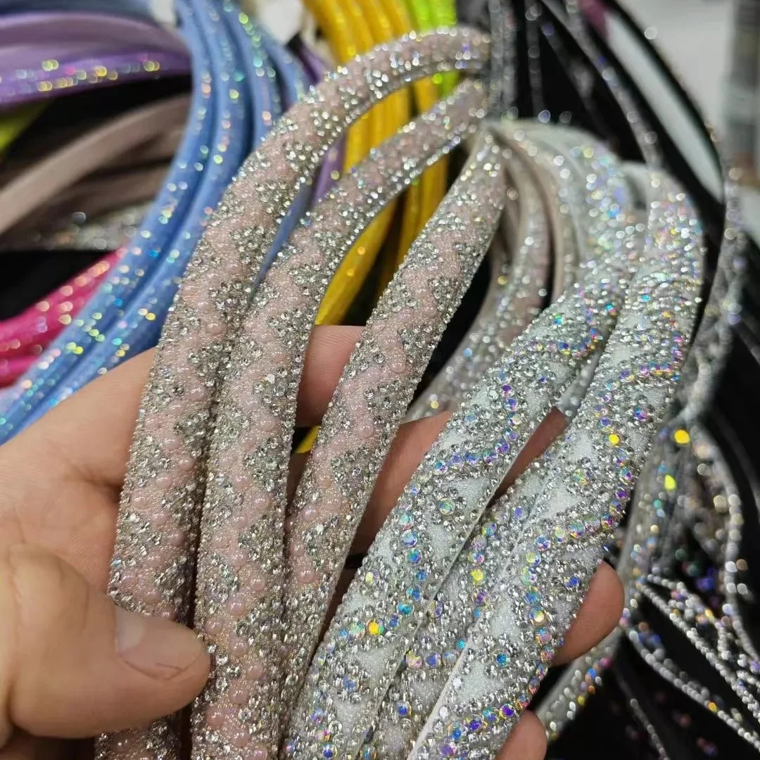 S608 New Sandal Rhinestone Rope fashion diamond Strips Crystals cord for shoes decoration