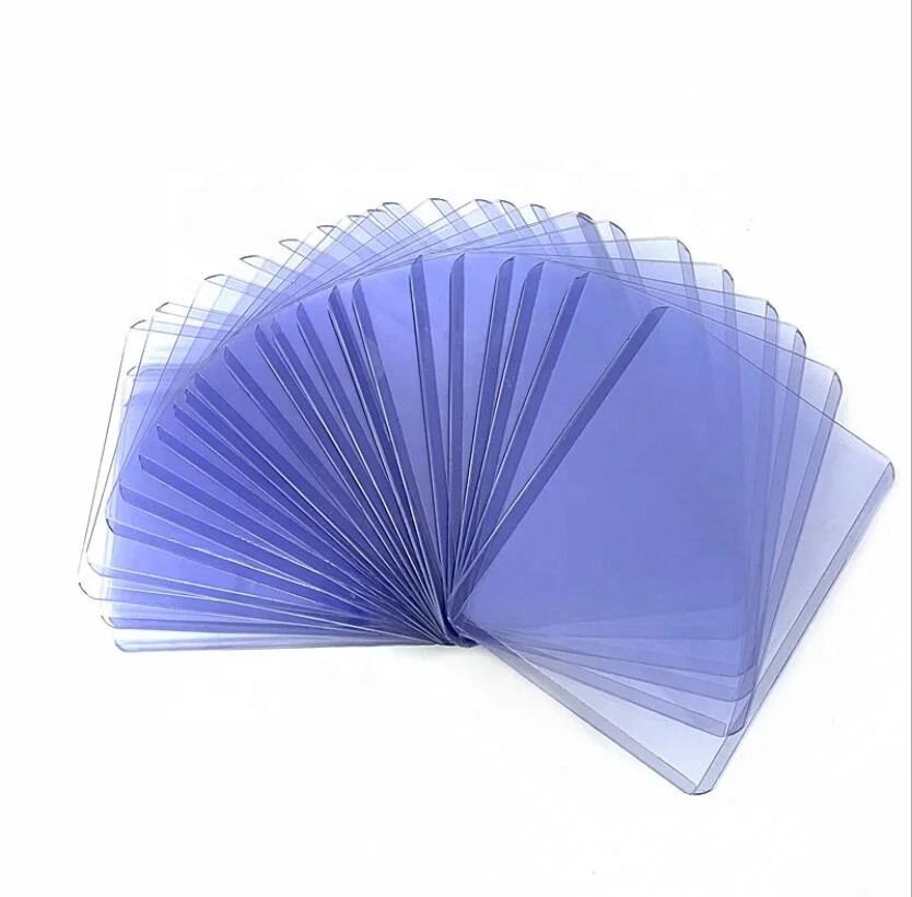 Пользовательский 3x4 ПВХ прозрачный Пенни Спорт Бейсбол жесткий Бизнес Торговый Toploader карты рукава протектор держатель