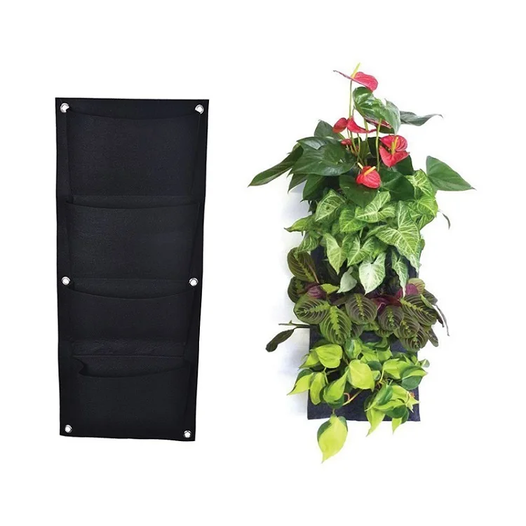 12 pocket 25 Pocket 72 Pocket Fabric Hanging Vertical Garden Wall Planter Grow Bag