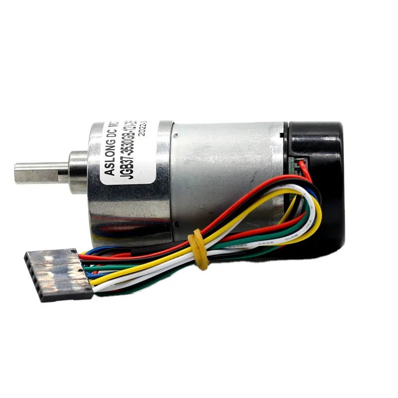 JGB37-3530GB Mini DC Gear Electric Motor With Encoder and Cover  dc gear motor 37mm eccentric shaft output for diy