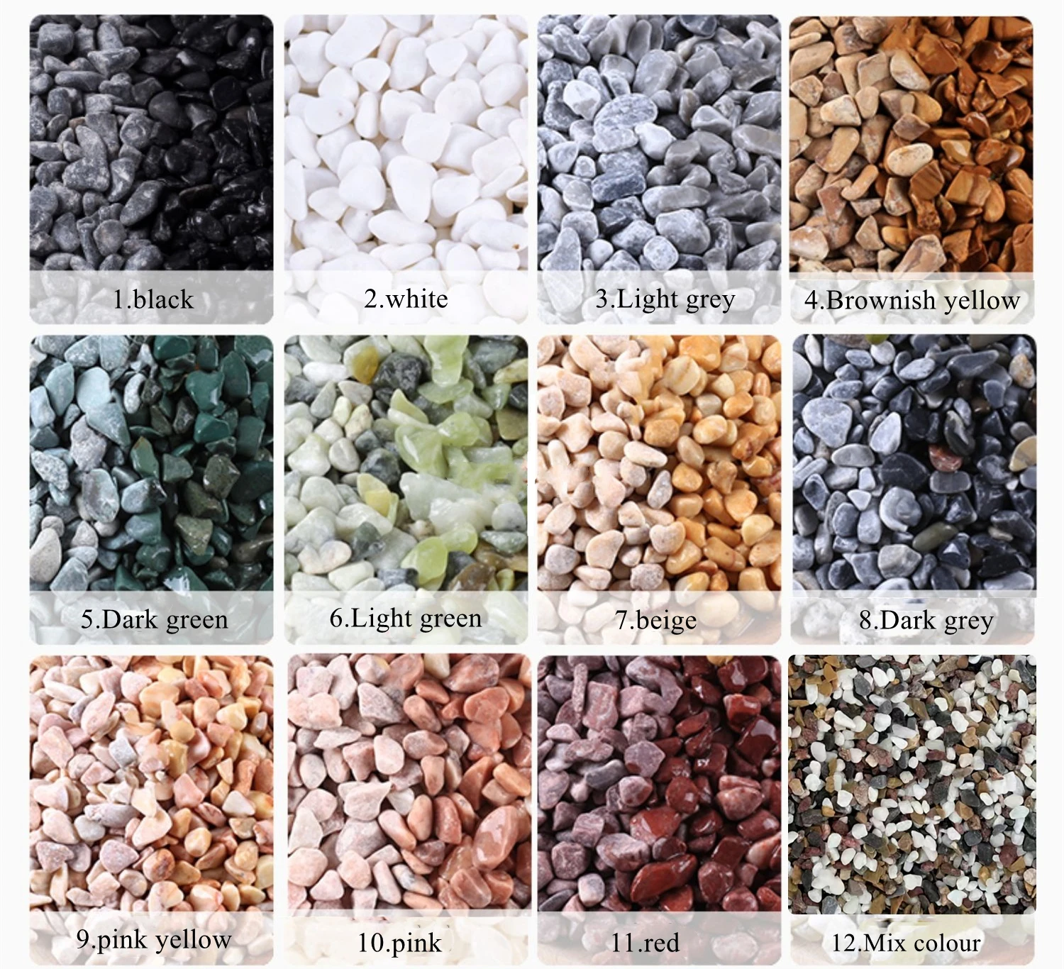 Natural Stone Colored Cobble Pebbles round White Pebbles for Park and Exterior Landscaping