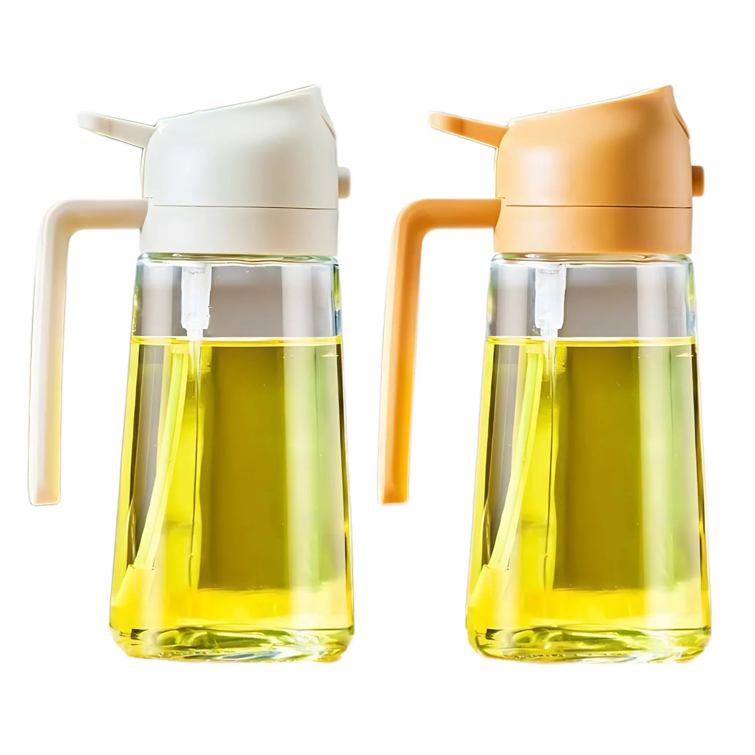 Kitchen cooking 2 in 1 oil sprayer dispenser glass bottle large capacity olive oil sprayer bottle