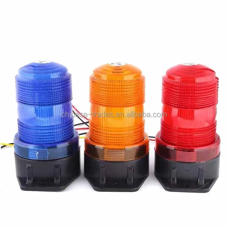 Heavy Duty Vehicles LED Amber Strobe Emergency Flash Beacon,  Magnetic Flashing Forklift Warning Signal Safety Lamp