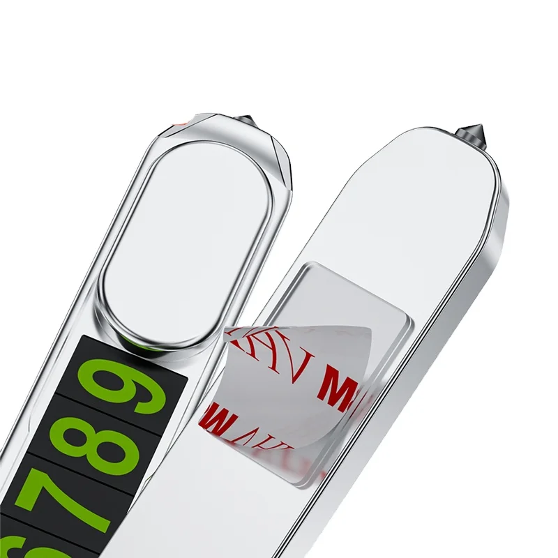 Automotive supplies aluminum alloy temporary parking phone number plate with broken window device moving car digital plate