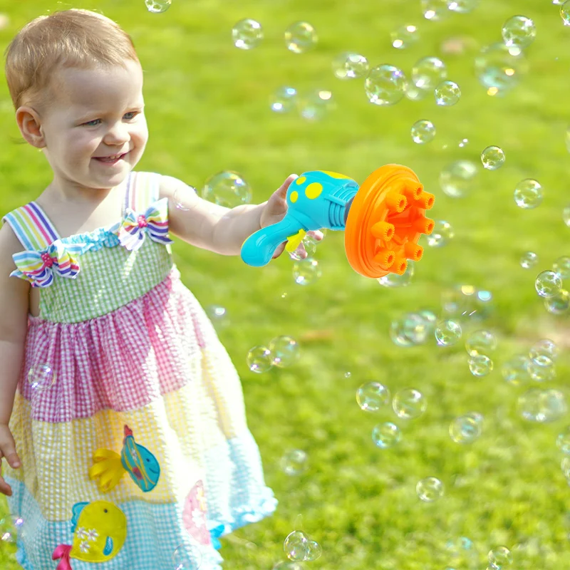 
kawaii Burbuja Blase Kupla B/O Bubble Gun Maker with 8 outlets for kids outdoor games 