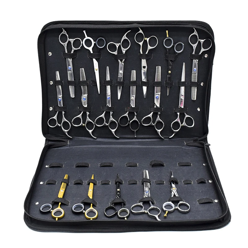 Scissors Storage Leather Carry Bag Alligator Pattern Case Salon Hairdressing Handbag