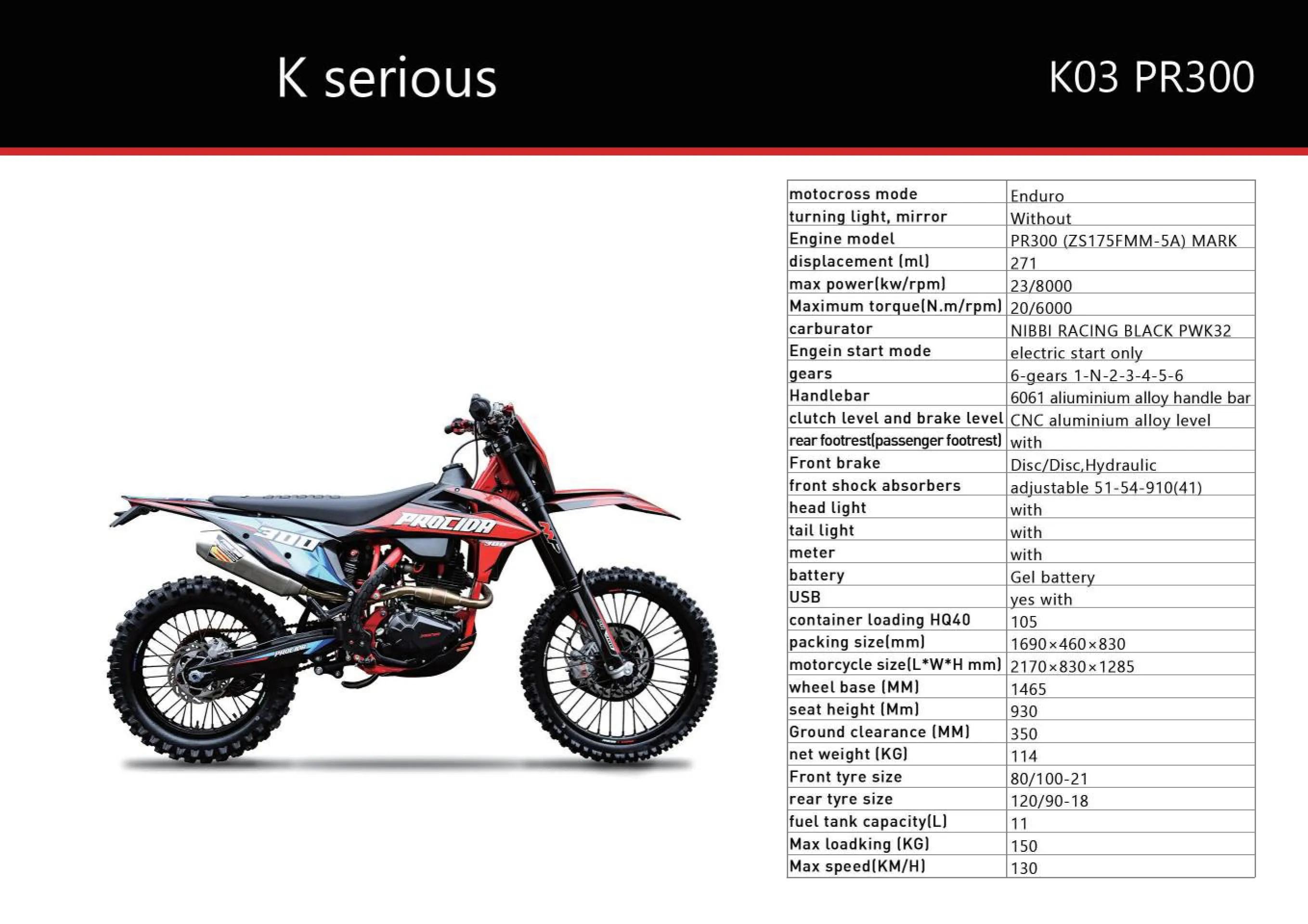 CRF hondas styles moto enduro motocross PR300 motoras 300cc бензиновые внедорожные мотоциклетные байки мотоциклы для продажи