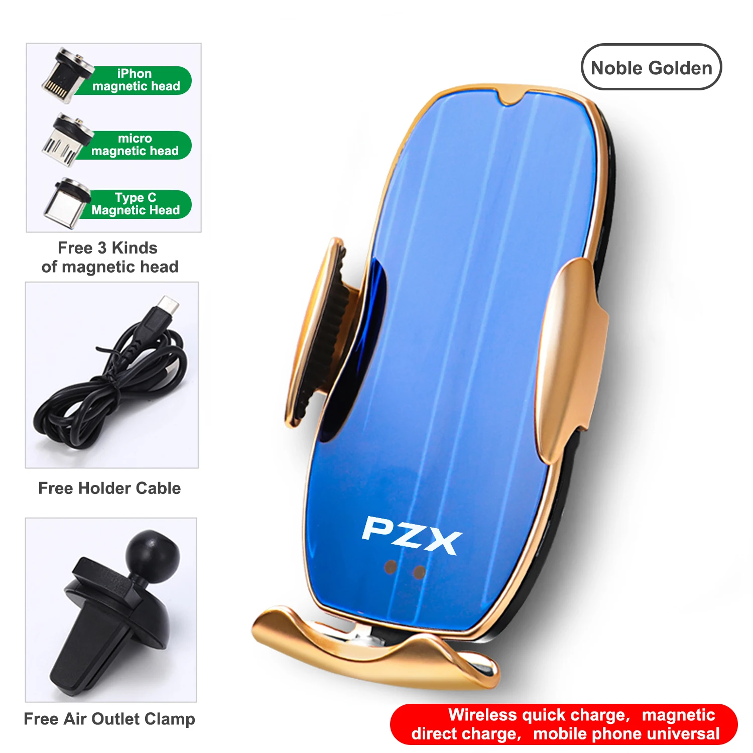 New H8 Car wireless charging mobile phone holder 15W fast charging auto- induction or wireless magnetic induction car charger