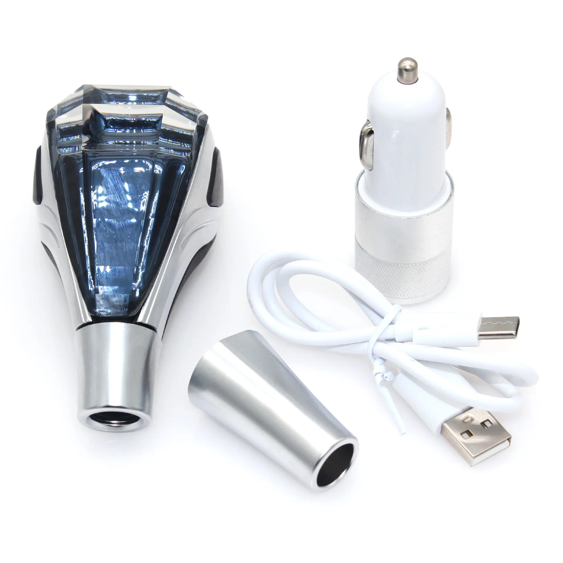 Universal Car accessories modified parts 8mm Thread LED colourful Car Crystal Gear Shift Knob with custom LOGO for Toyota BMW