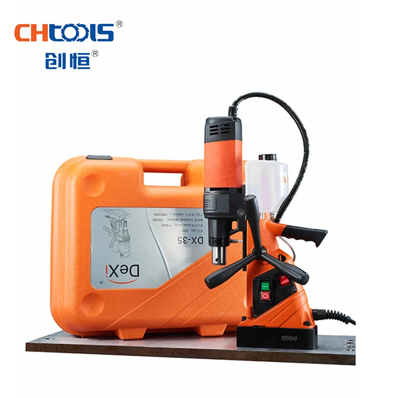 CHTOOLS Промышленный Портативный 35 мм Dx-35 220v без свободного хода одна скорость Mag дрель магнитное основание сверла для
