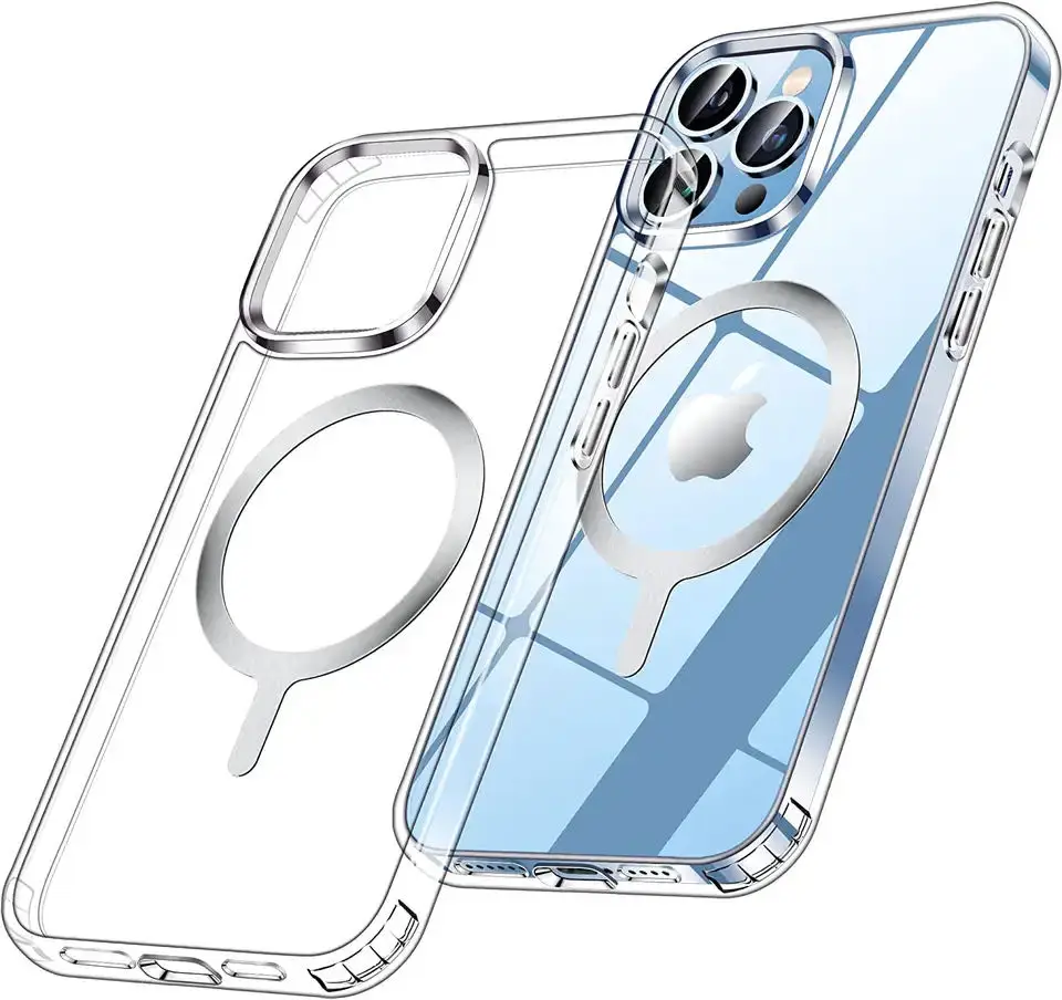 2023 Hot Selling Clear HD Magnetic Phone Case Shockproof Designer Magnet Phone Cover for Iphone 14 Pro Max Pro 11 X XR 8 12 13