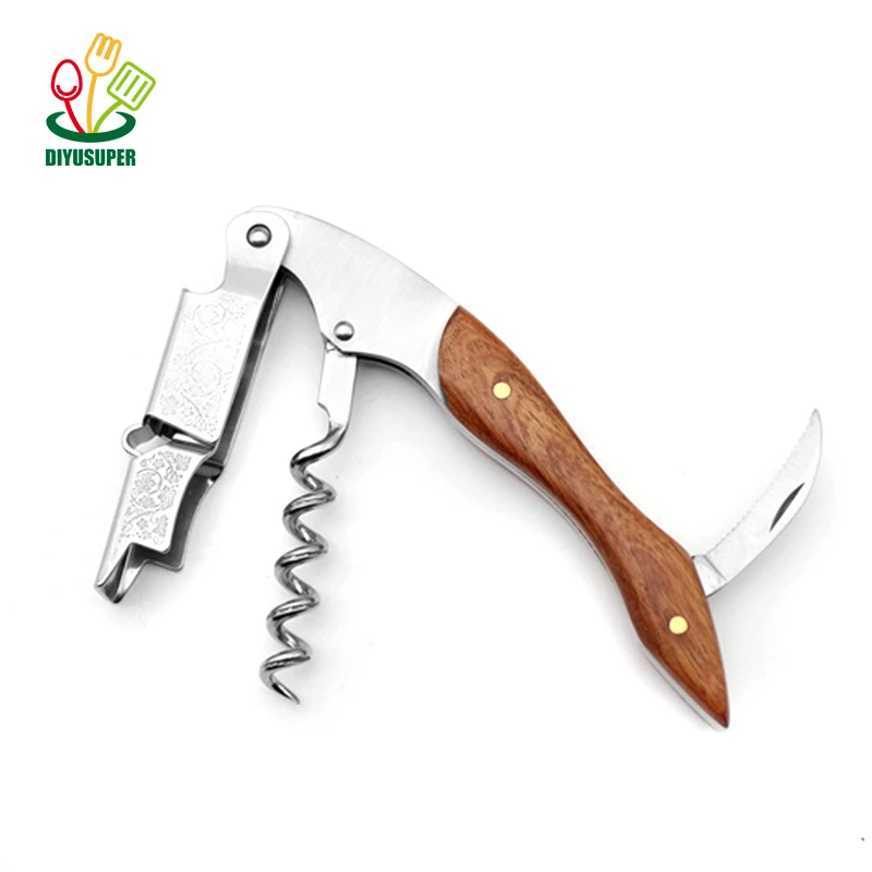 Promotional Gift Wine Opener, Bottle Opener and Foil Cutter Waiters Corkscrew