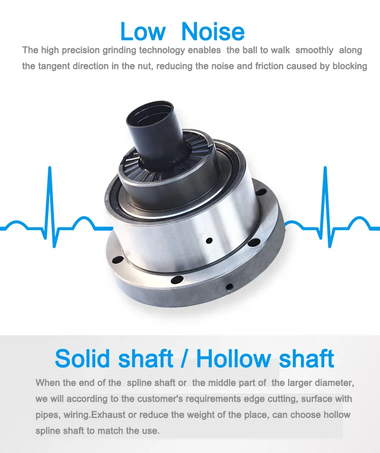 OEM High precision Rotating Series Fixed Side RBBY rotate the spline Curve Nut Rotary Ball Screw Ball Spline RBBY3232