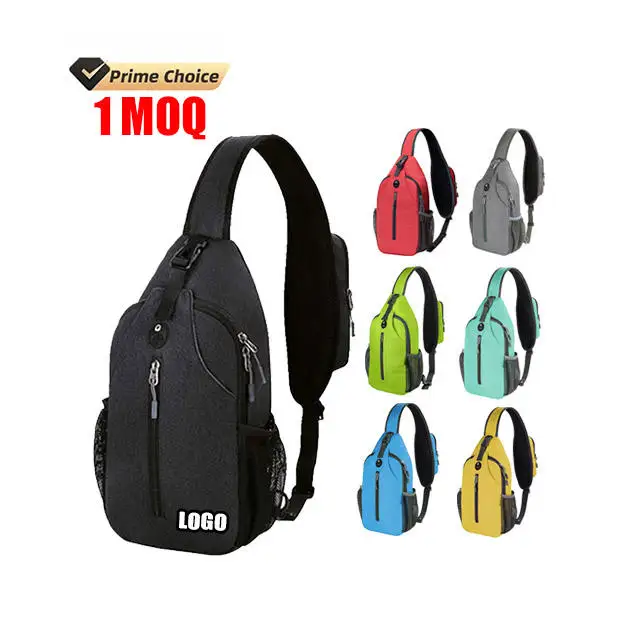 custom Large Capacity Hiking Travel Daypack Women Nylon Convertible Shoulder Crossbody sling backpack bags unisex chest Bag men