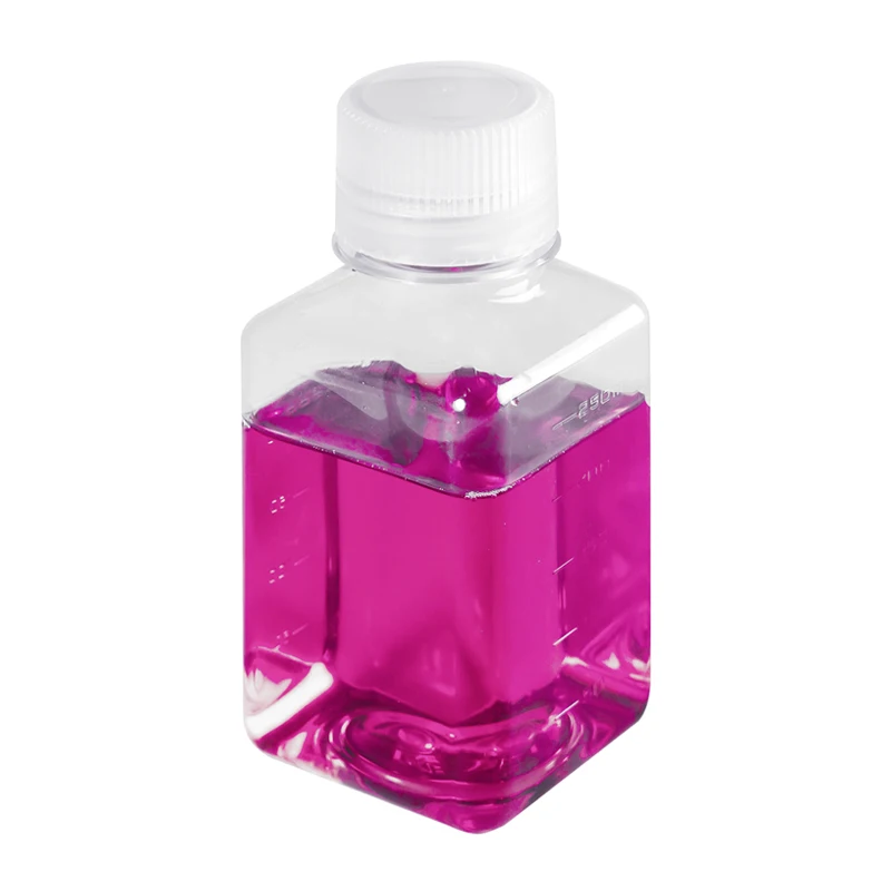 Square Clear Plastic Chemical Storage Cell Culture Flask 500 ML Lab Square Media Bottle