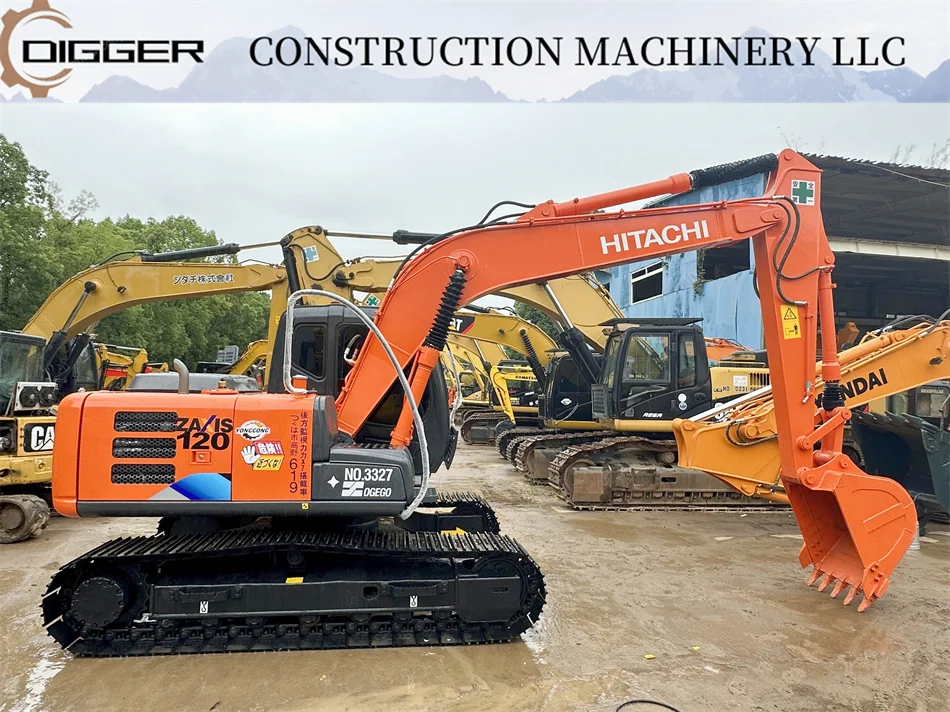Продается хорошее состояние 2022 машины Средний 12ton б/у Экскаватор hitachi 120 90% новый оригинальный японский гусеничный экскаватор DPF