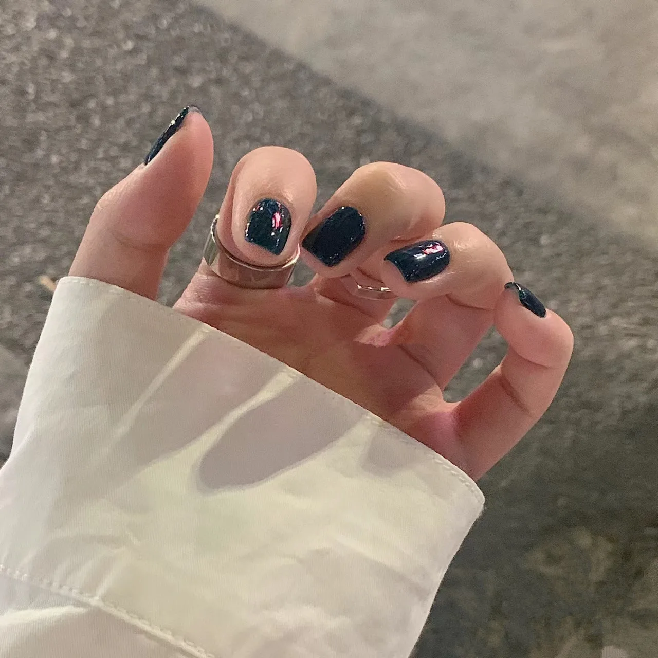 Foretrend new  French Coffin Nail Medium ballerina artificial reusable stick false press on nails for salon hot