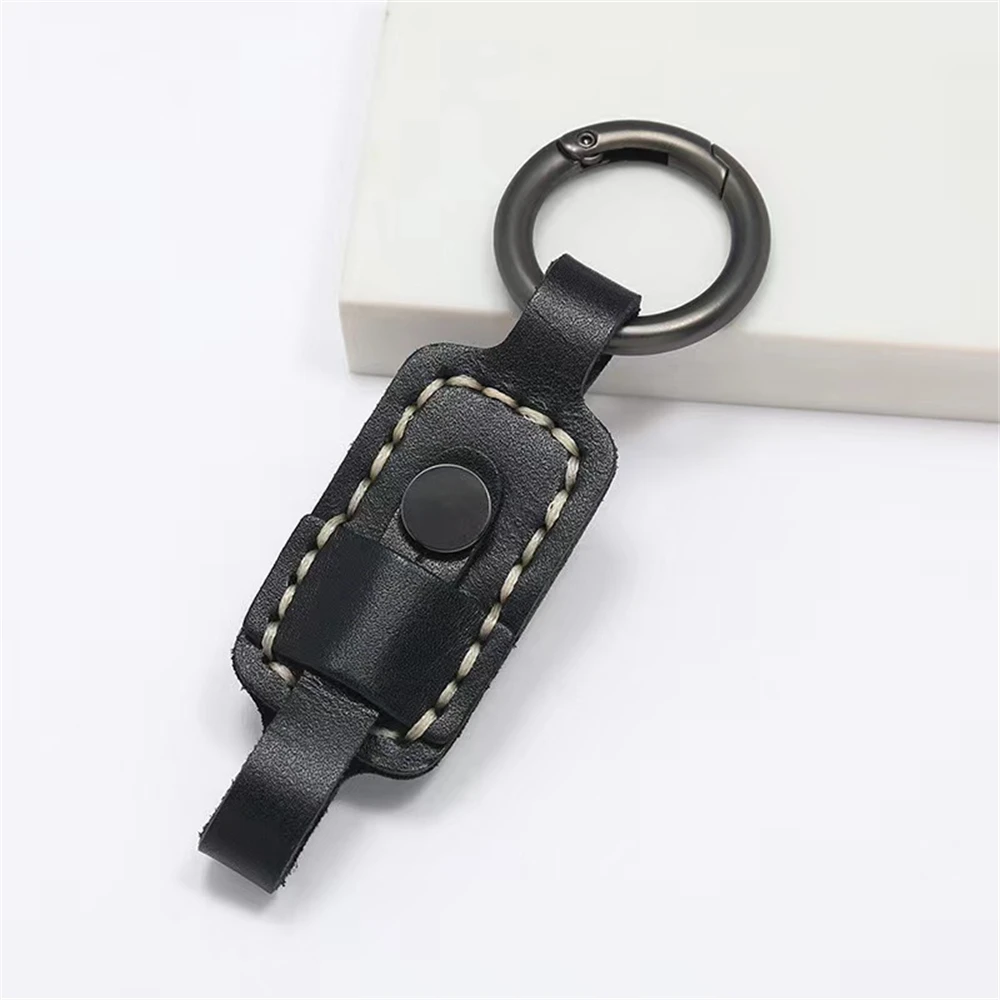 Retro Handmade Cowhide Key Chain Waistband Gift First Layer Cowhide Leather Car Key Accessories Leather Keychain Wristlet
