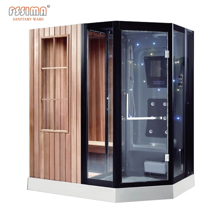 Bathroom dry shower 2 person steam and sauna bath shower cabin