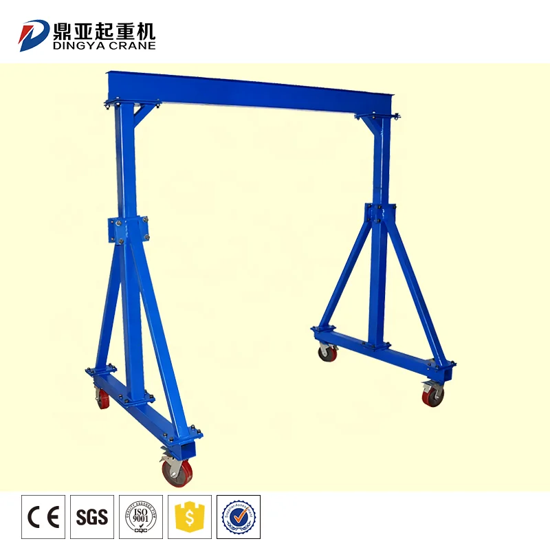 DY High quality 0.3t 1t 2t 3t 4t 5t 6t 8t 9t 10t 380v Manual Indoor Trackless Mobile Portable Gantry Crane