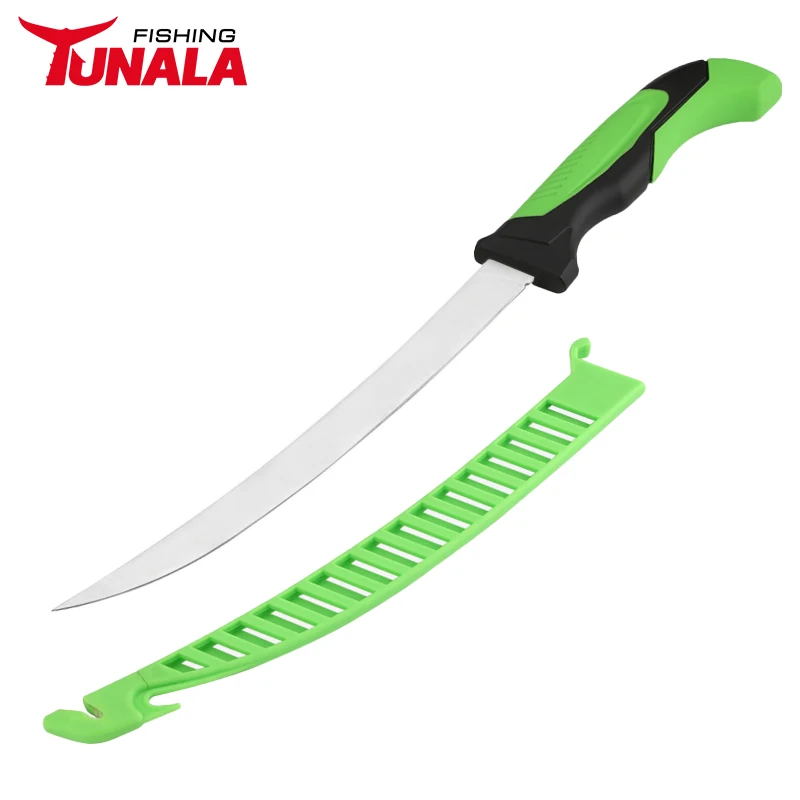 9 inch Fishing Fillet Knife, 3CR13 Stainless-Steel Blades with Rubber Handles, Protective Plastic Sheath