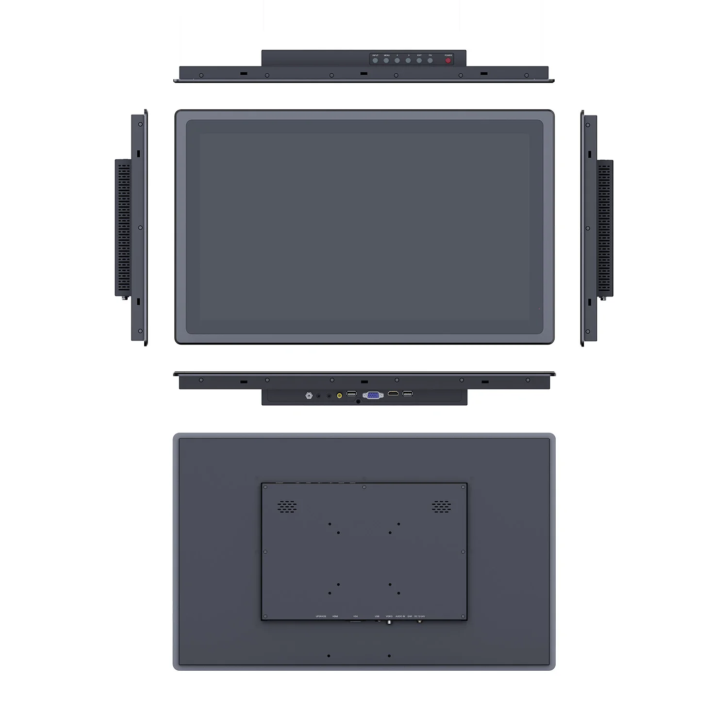 21.5 inch Full HD Touchscreen Monitor High brightness1000nits waterproof IP65 HDMI VGA for industrial application
