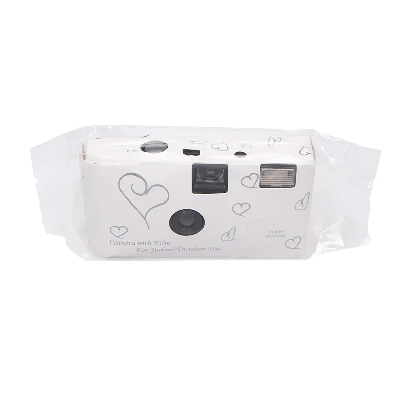 Customizable custom 35mm disposable film flash camera with film