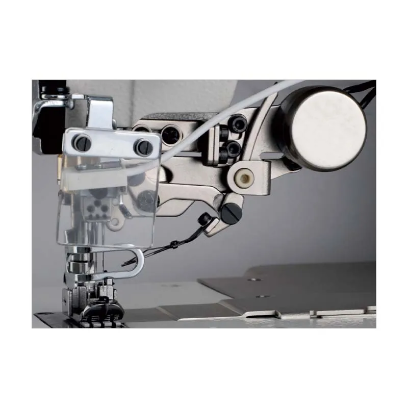 Direct drive flat-bed high-speed interlock sewing machine with auto trimmer