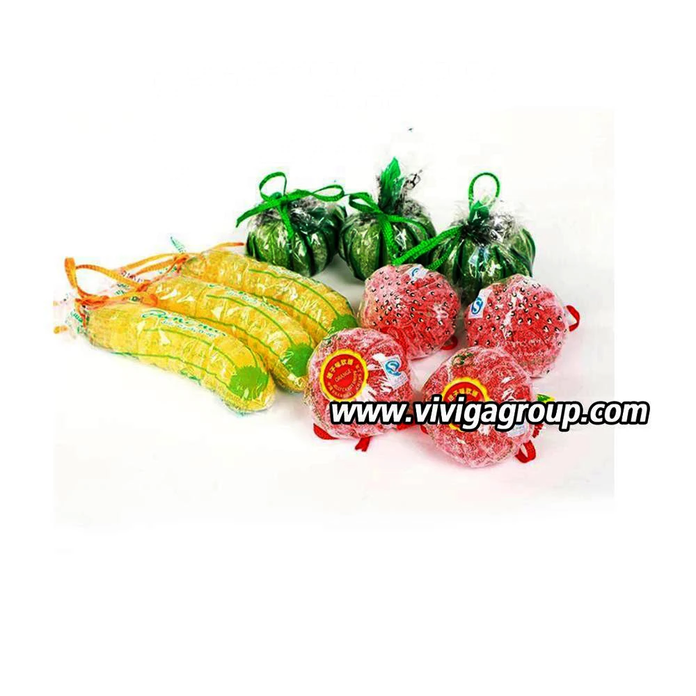 
Halal sweet banana strawberry watermelon fruit shape soft candies gummy candy 