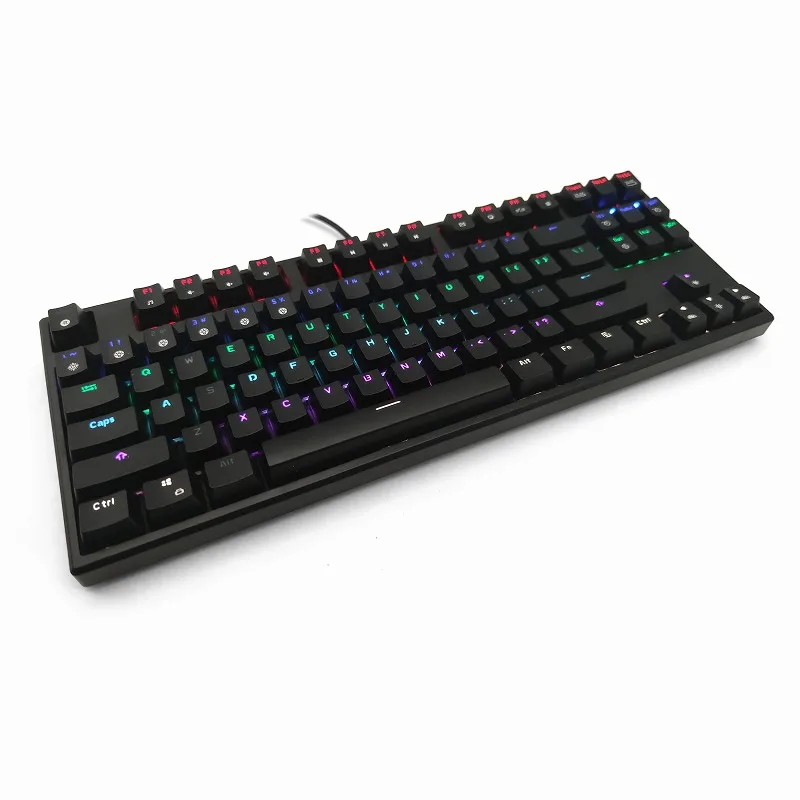 Wholesales Umila  RGB OUTEMU Blue Switch 87 Keys Arabic laser Mechanical Gaming Keyboard