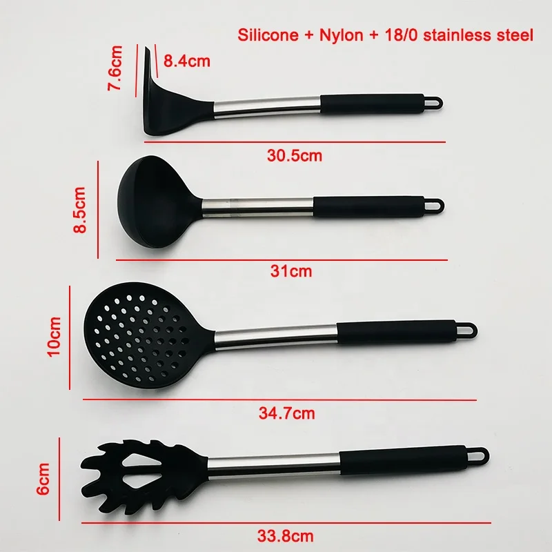 Bestseller Silicone Kitchen Accessories Cooking Tools Kitchenware Utensils With Stainless Steel Handle Kitchen Tools