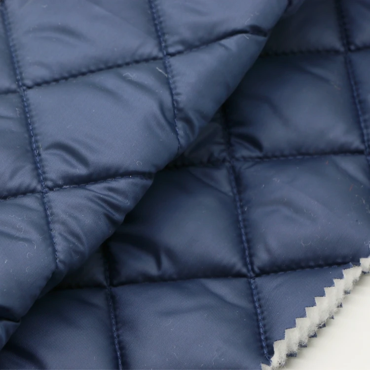 290t polyester taffeta quilted lining fabric / diamond quilted fabric for shirt and jacket lining