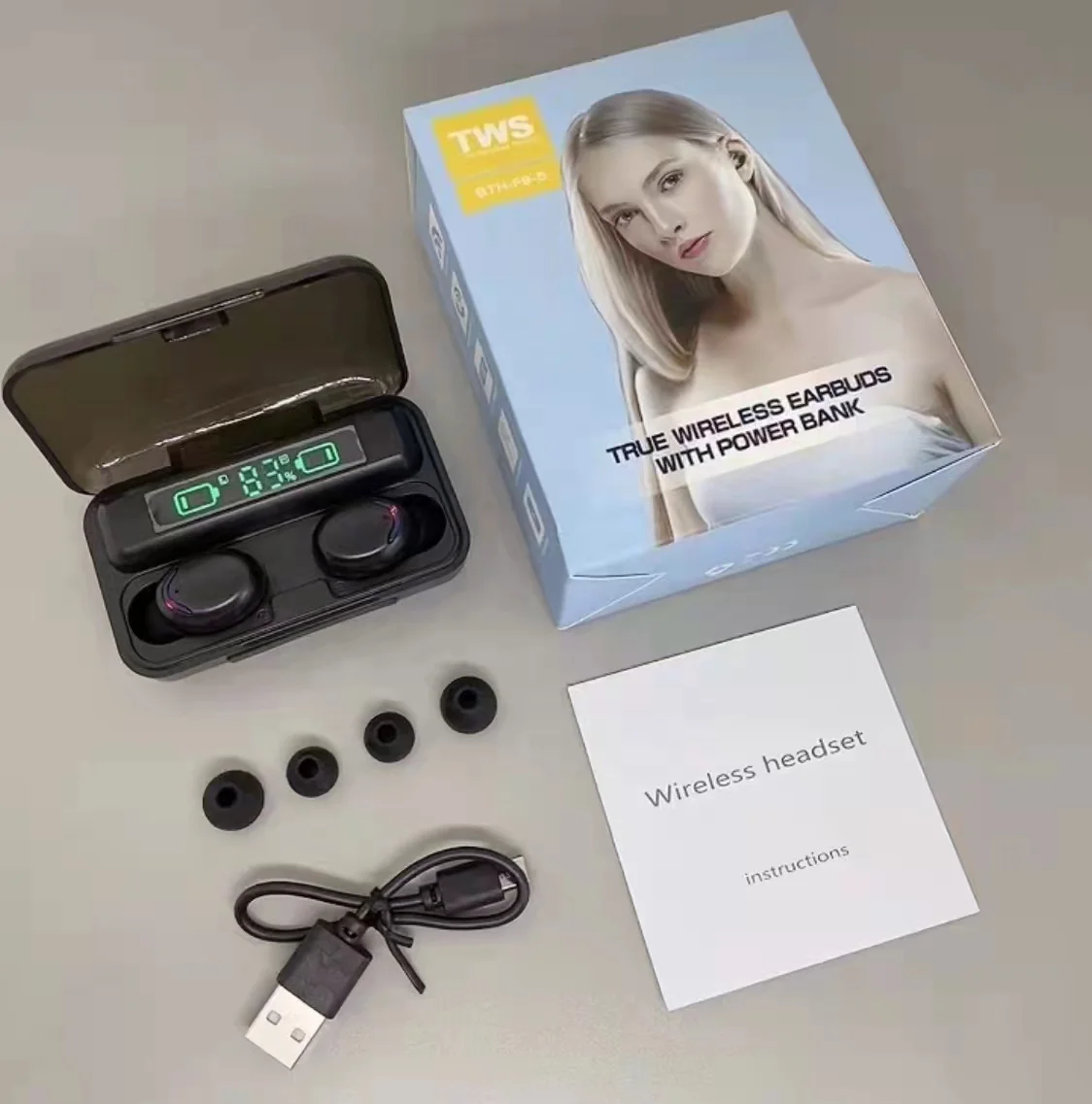 2022 whosale price F9-5C TWS V5.0 Earphone  gaming headset Sport Waterproof Earphones Mini True Wireless Earbuds