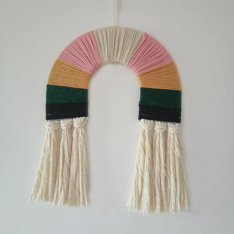 Nordic Baby Handmade Bohemian Wall Rainbow Macrame Decoration