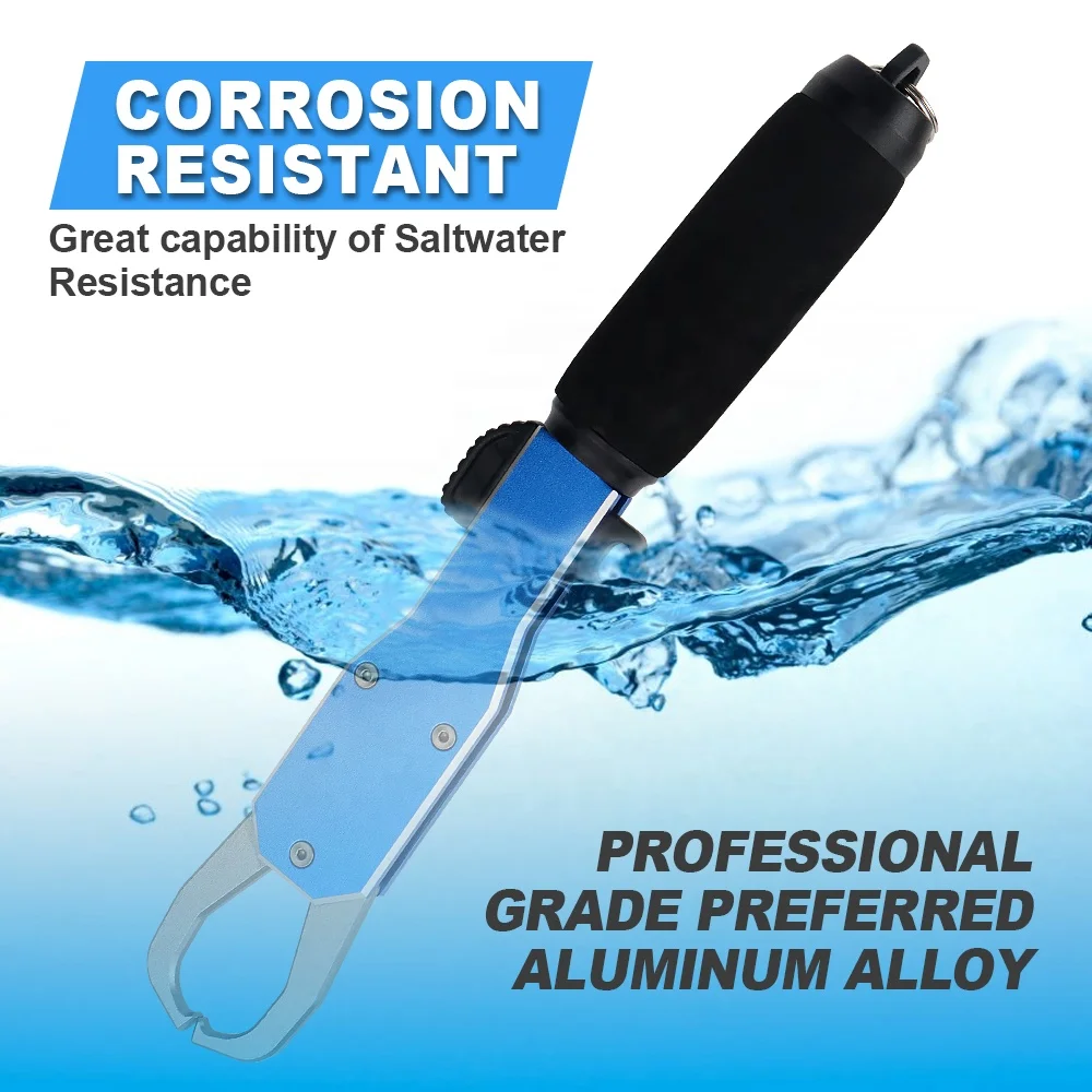 YUEYANG Aluminum Fish Grip Portable Fish Grip With Key Chain Heavy Duty Fish Grips Fishing Accessories Tools