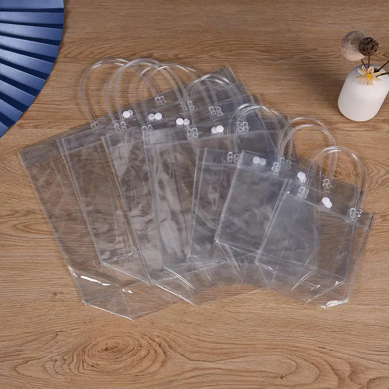 PVC Transparent Plastic Tote Bags Gift Bags Waterproof Bags With Favorable Price