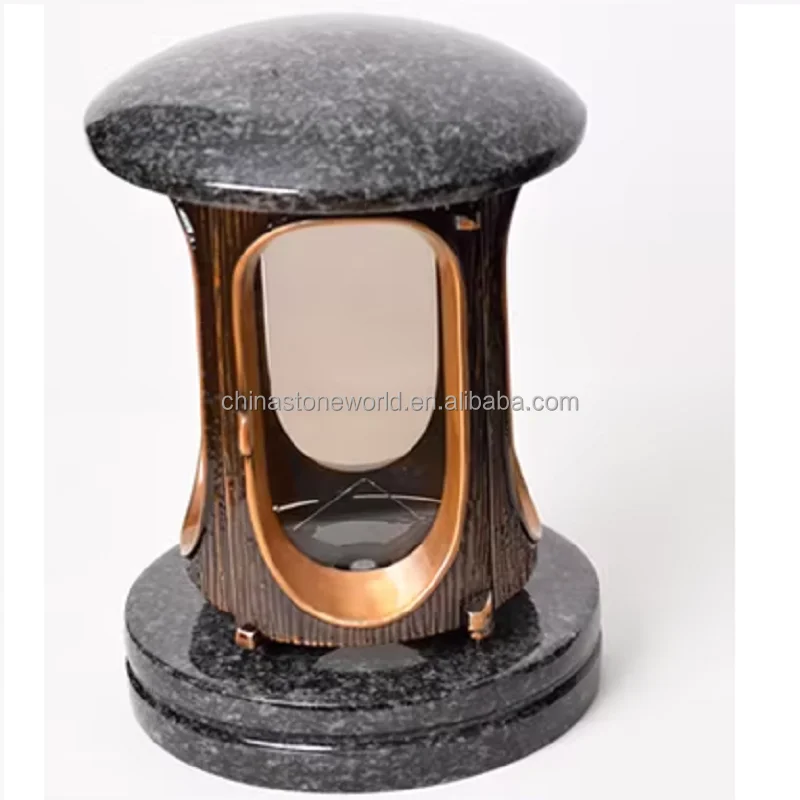 Customized for Tombstone Headstone Gravestone Accessories granite Lamp Bronze Grave Lantern Europe Candle Lantern