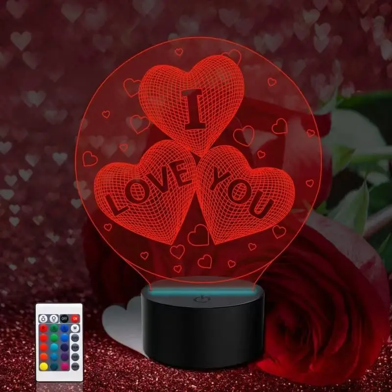Custom Photo Creative 3D Illusion Anime Acrylic Table Desk Base Christmas Lamp Kids Room Decor LED Night Light