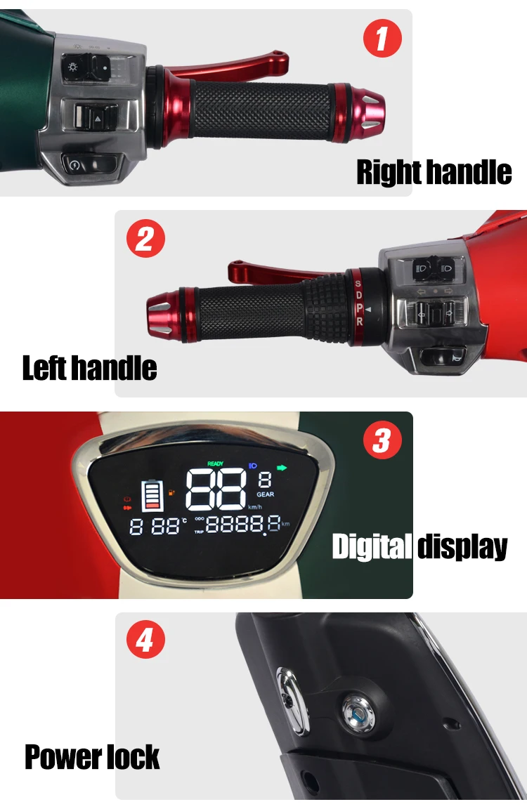 2000W Electric Motorcycles for Adults Racing Moped Pedal Scooters 48V 72V Options Cheaper Alternative Adult Electric Bicycle