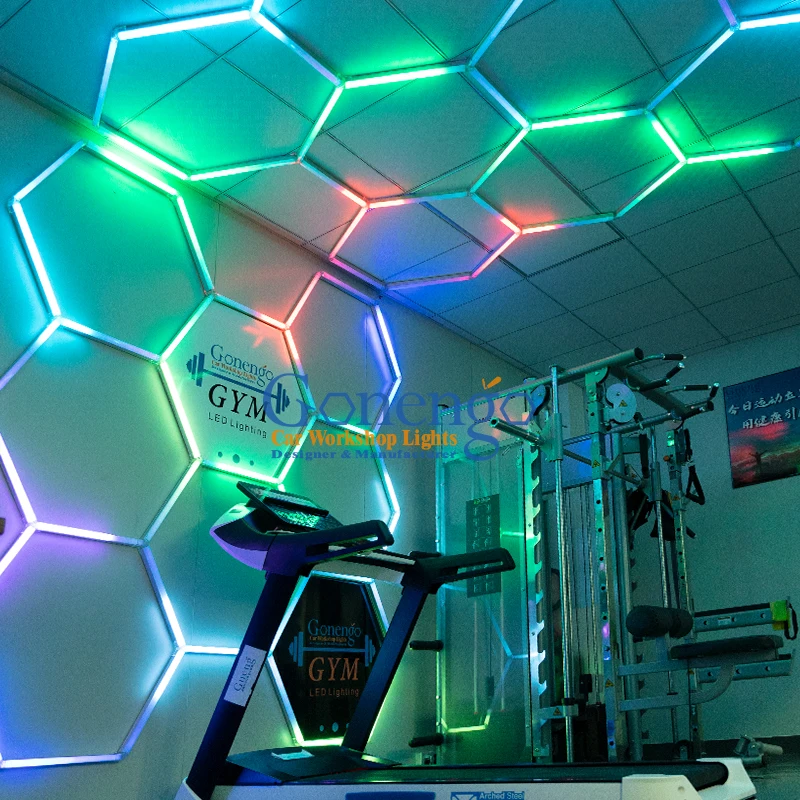 Гоненго сотовые светодиодные шестигранные огни Rgb для игровой комнаты потоковая музыкальная танцевальная лампа