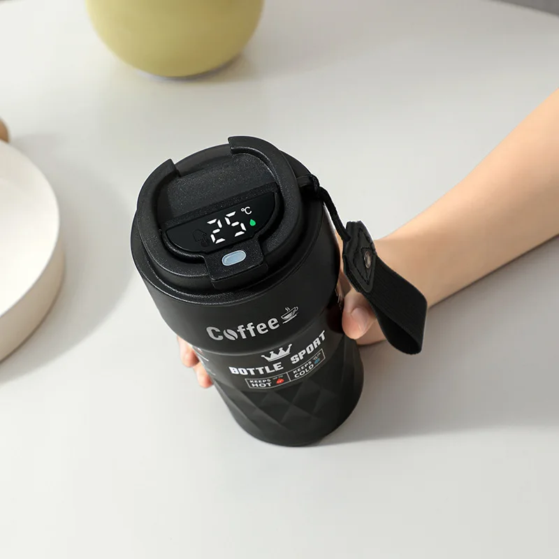 2024 New 510ml Coffee Cup Vacuum Cup Travel Thermal Mug Stainless Steel Insulated Mug Led Coffee Mug