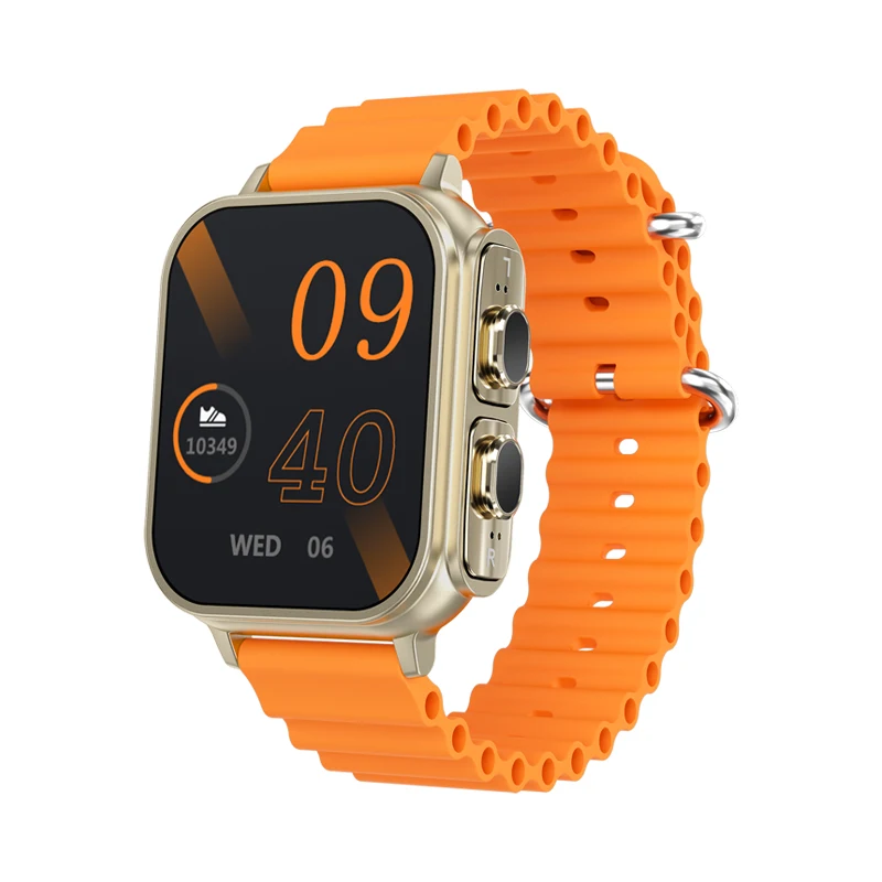 N22 Earphone smartwatch 1.96 inch wearable devices Calories Sleep heart rate BO BP monitor 2 in 1 headphone smart watch 2023