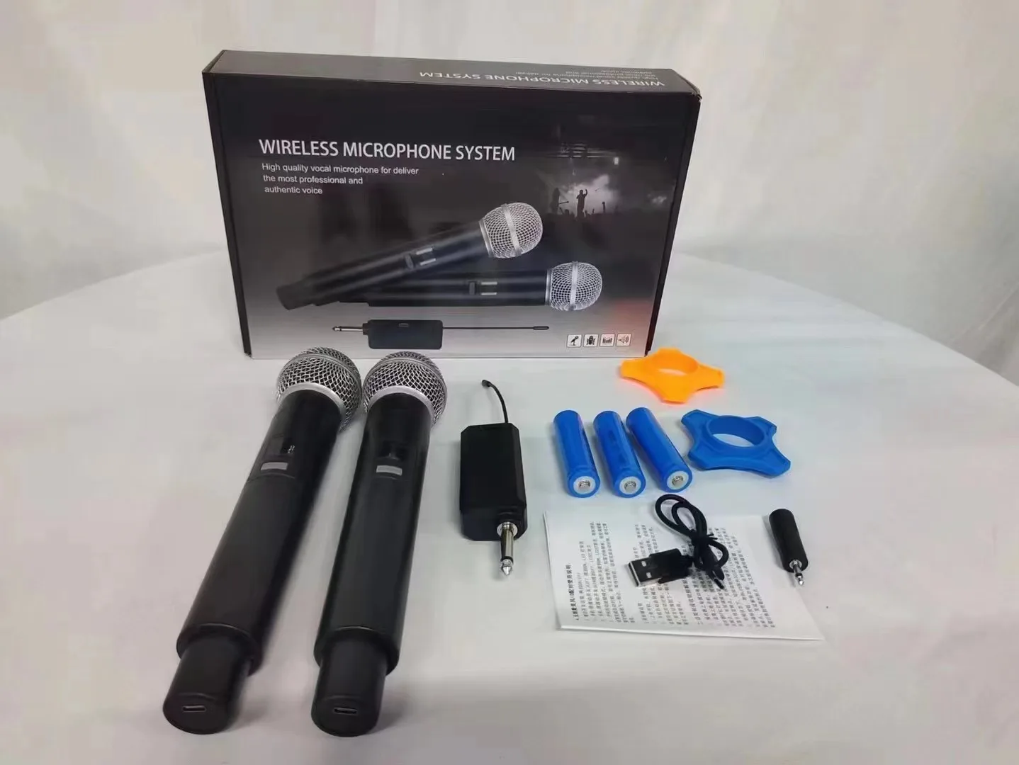 V-band fixed frequency handheld microphone wireless microphone receiver home outdoor audio live singing