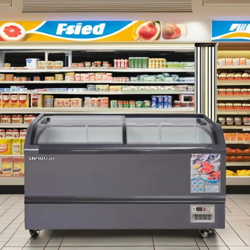 Ice cream machine sliding glass door multifunctional freezer