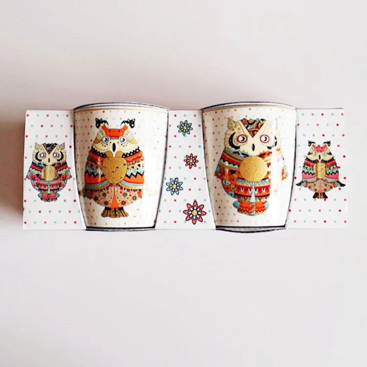 custom european style printing floral logo fine new bone china ceramic coffee mug cup set