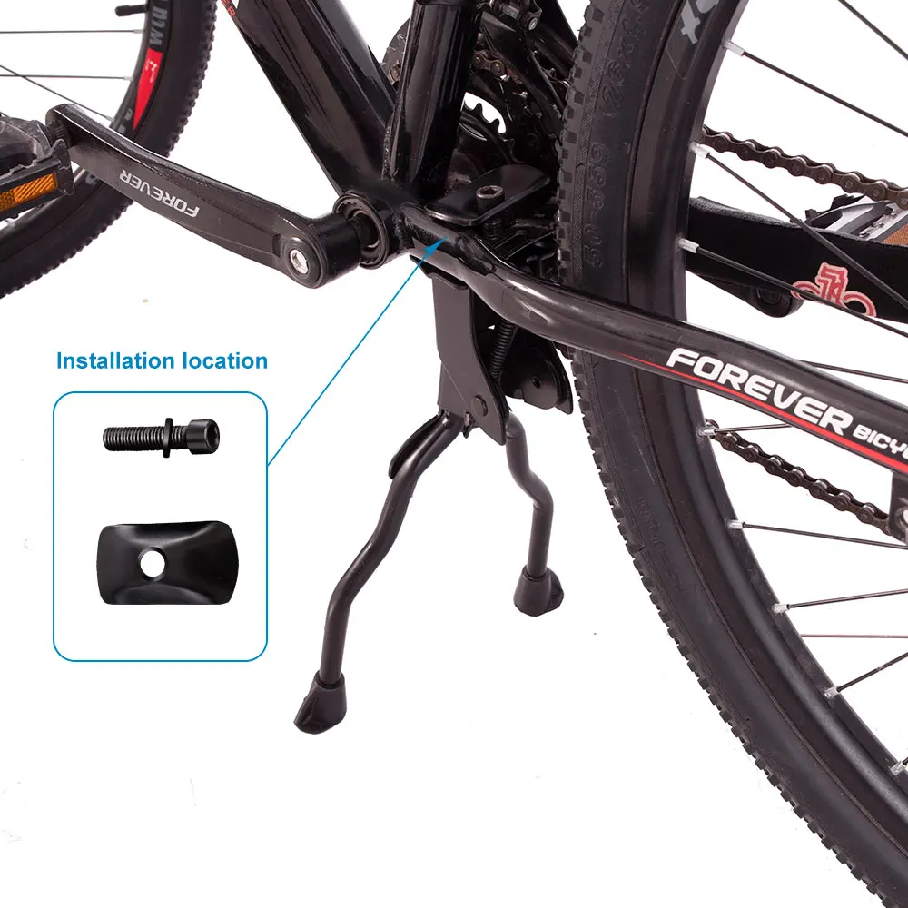 Double Leg Bicycle Kickstands Bike Center Rack Steel
