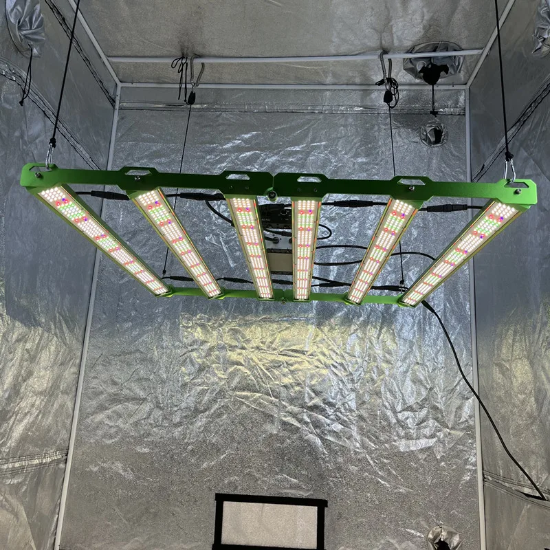 No Tax To EU! UV IR Separate Switches, KingBrite P55 600W Samsung LM301H EVO Mint White+Emerald Green 660nm UV IR Rotatable LED Grow Light Bar