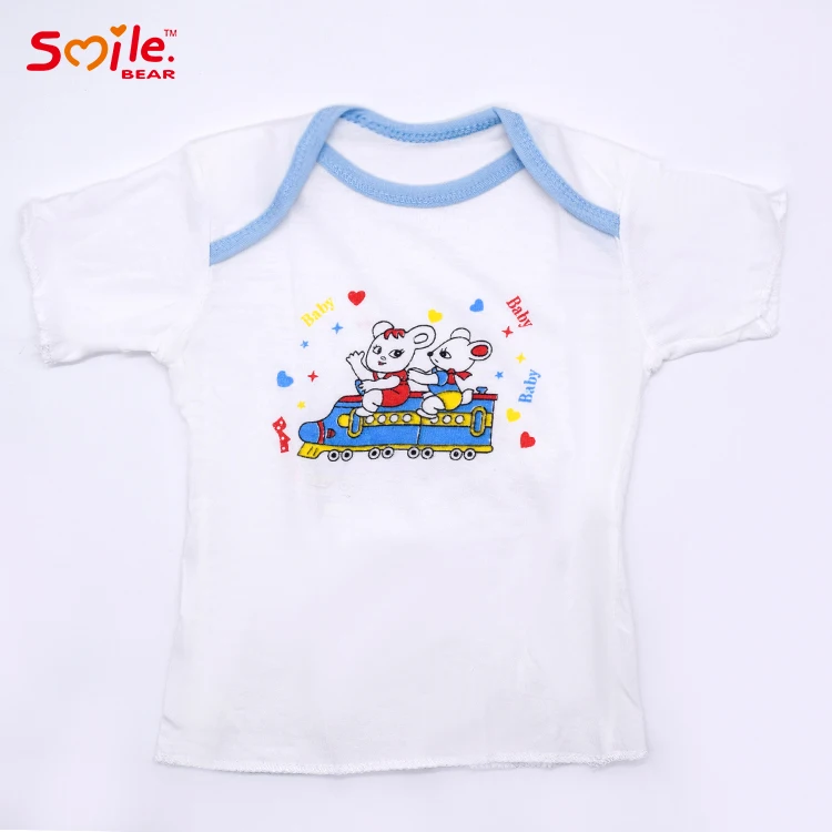 
Smile Bear Summer Baby Boy Girls Casual T-shirt Infant Kids Short-sleeved Printed Tops Clothes Newborn 