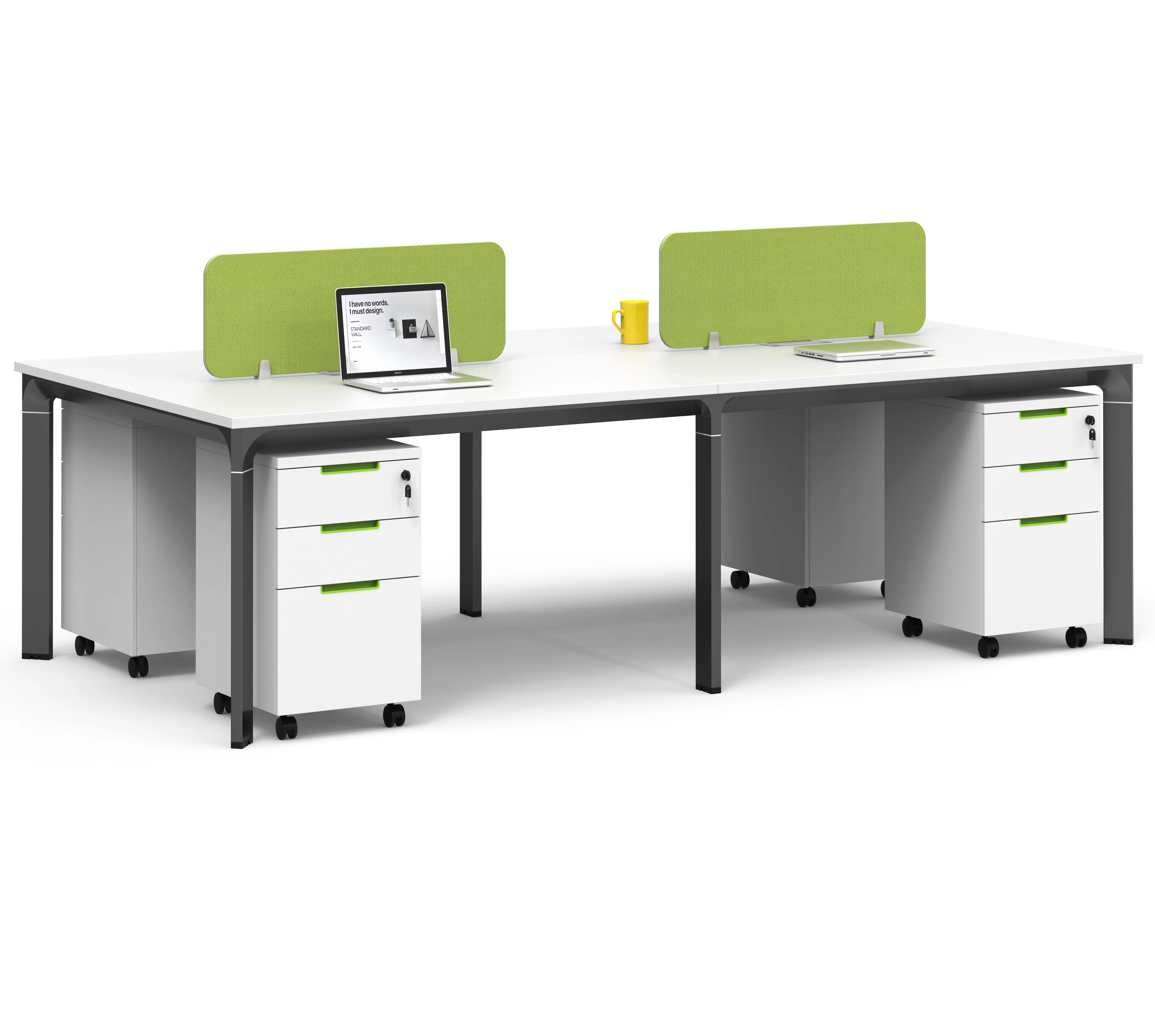 China Office Furniture Desk Manufacturers Sale Office Table Design Desk for Coworking Spaces 2, 4, 6 People Desk