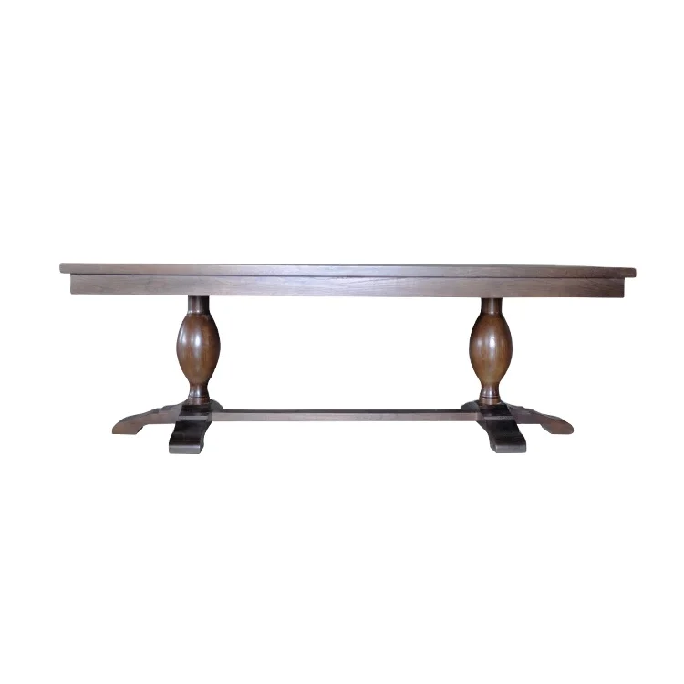 China manufacture Wedding event rustic wood farmhouse trestle extensible long dining table